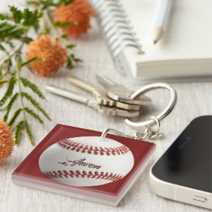 Personalized Baseball Keychain