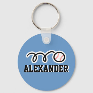 Personalized baseball keychain for kids name