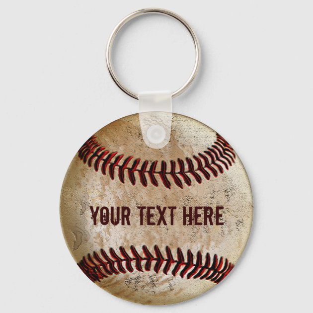 Personalized baseball sale keychain