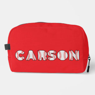 Personalized Baseball Letters Name Dopp Kit