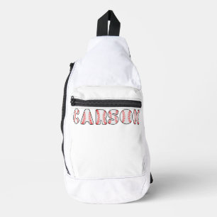 Personalized Baseball Letters Name Sling Bag