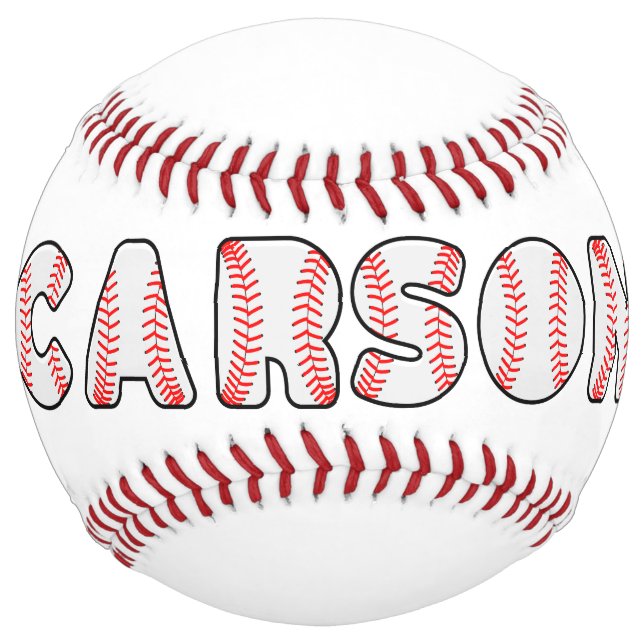Personalized Baseball Letters Name Softball (Front)