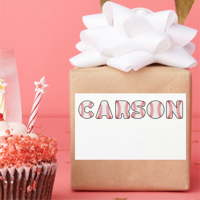 Personalized Baseball Letters Name Sticker (Party)