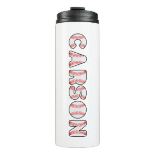 Personalized Baseball Letters Name Thermal Tumbler
