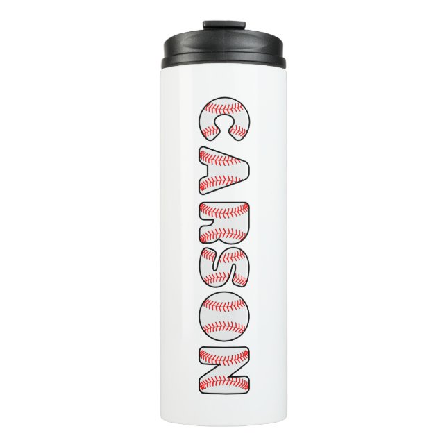 Personalized Baseball Letters Name Thermal Tumbler (Front)