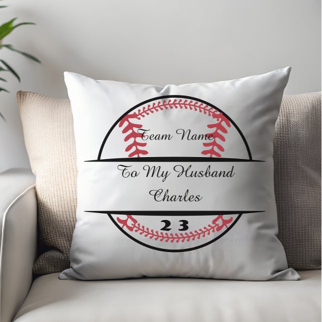 Personalized Baseball Lover Gift,Custom Baseball  Throw Pillow (Creator Uploaded)