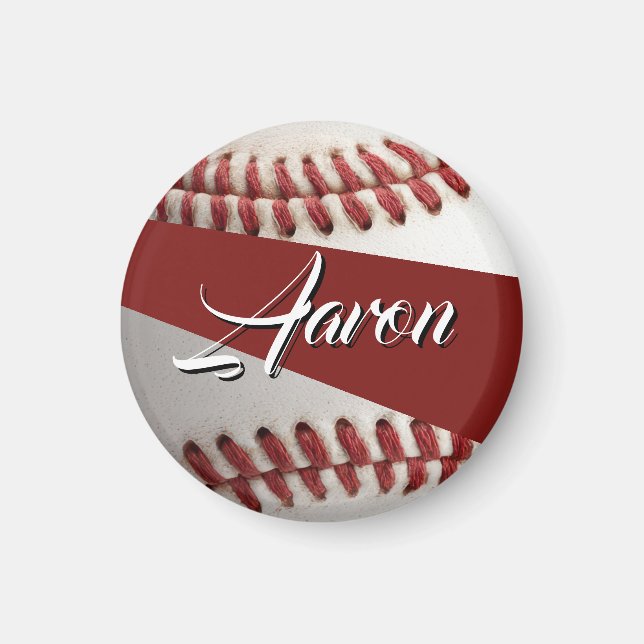  Personalized Baseball Magnet (Front)
