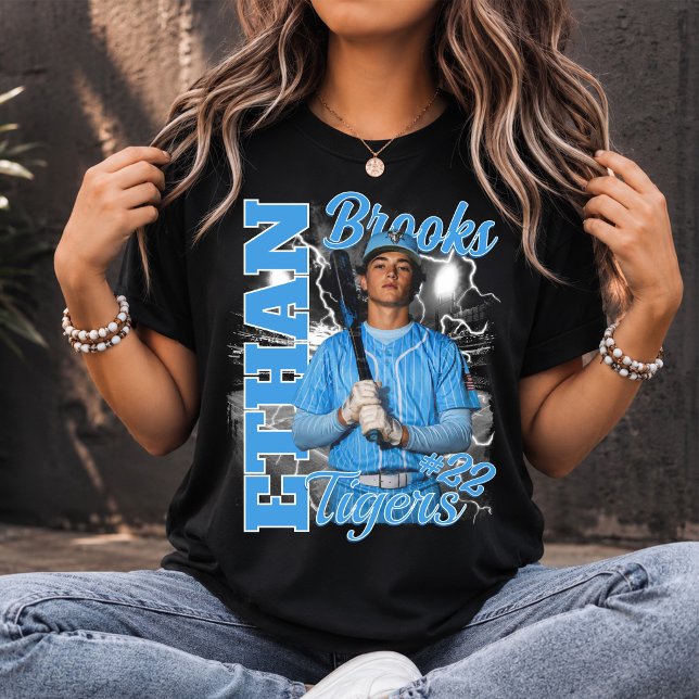 Personalized Baseball Mom Player Bootleg Style T-Shirt (Creator Uploaded)