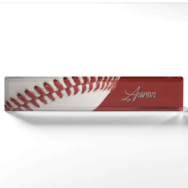  Personalized Baseball Nameplate (Front)
