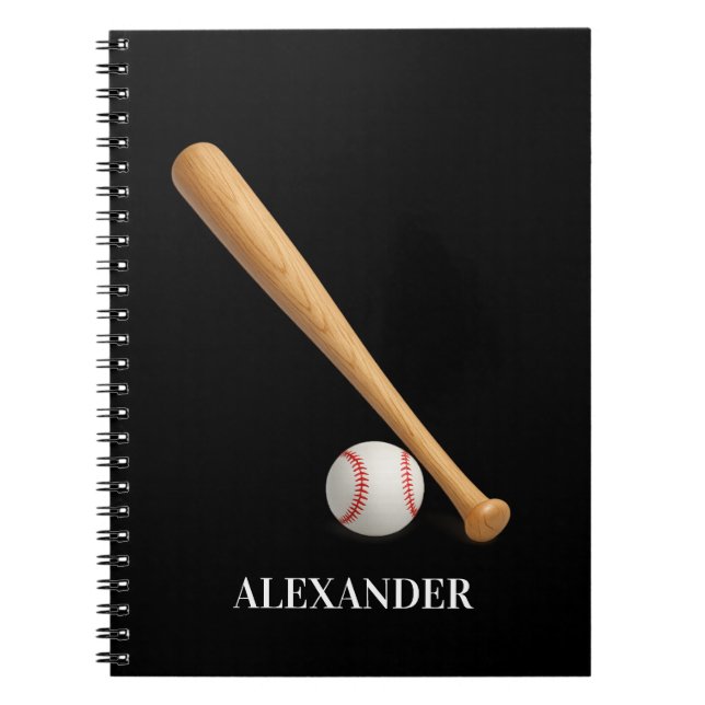 Personalized Baseball Notebook Design for kids (Front)