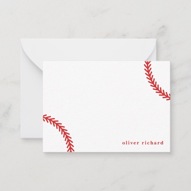 Personalized Baseball Notecards (Front)