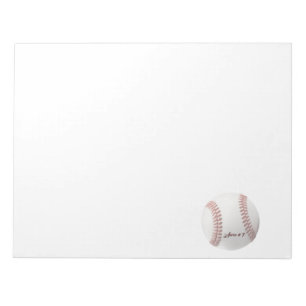 Personalized Baseball Notepad
