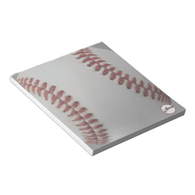  Personalized Baseball Notepad (Angled)