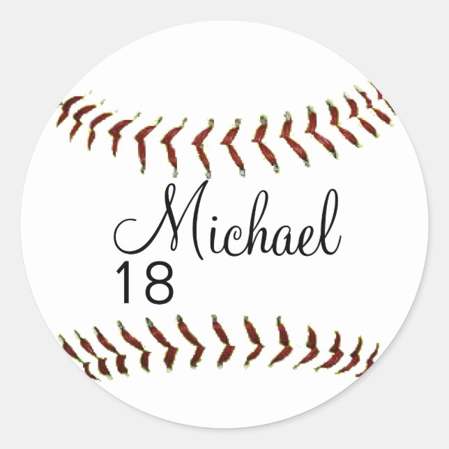 Personalized Baseball or Softball Stickers (Front)
