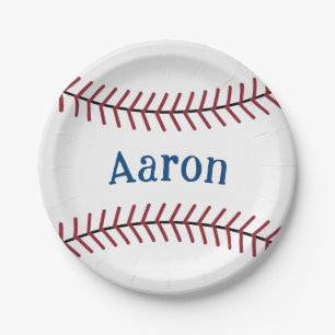 Personalized Baseball Paper Plates 