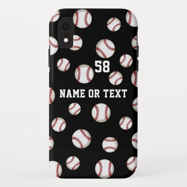 Personalized Baseball Phone Case New, Older Styles (Back)
