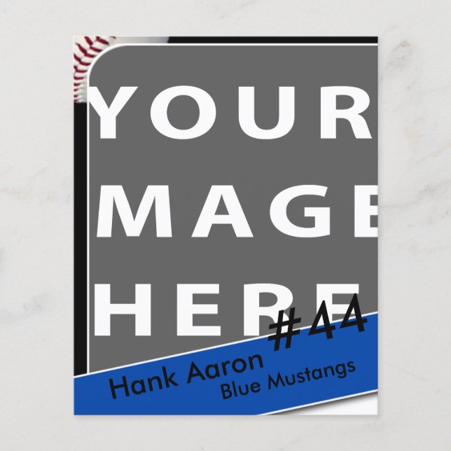 Personalized Baseball Photo Card (Front)