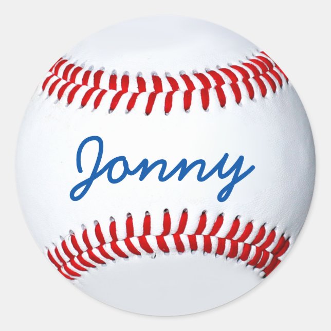 Personalized Baseball Photo Sticker (Front)