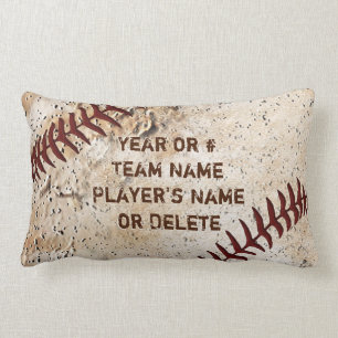 Personalized Baseball Pillow Lumbar, YOUR TEXT