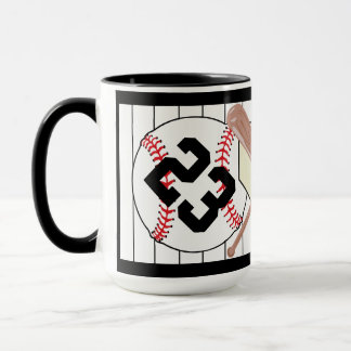 Personalized Baseball Pinstripe Coffee Mug