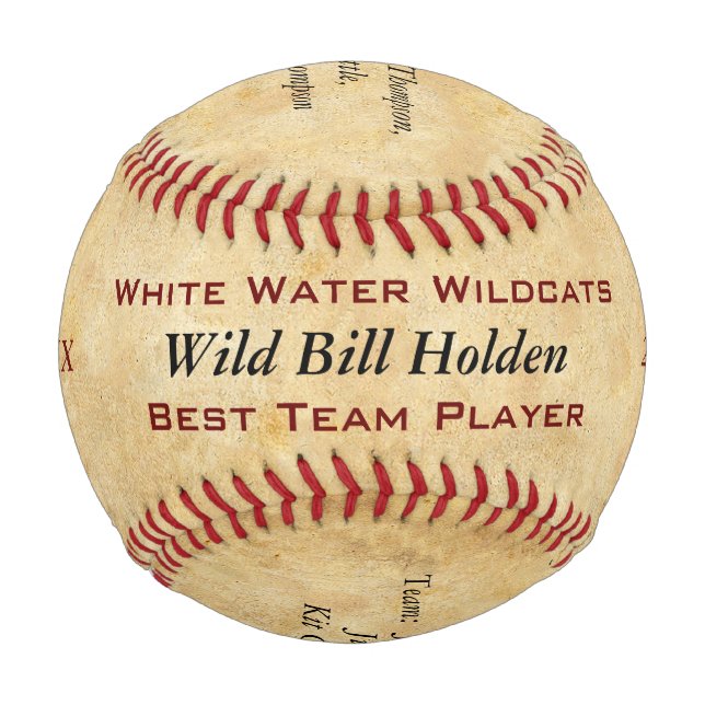 Personalized Baseball Player Award Recognition (Front)