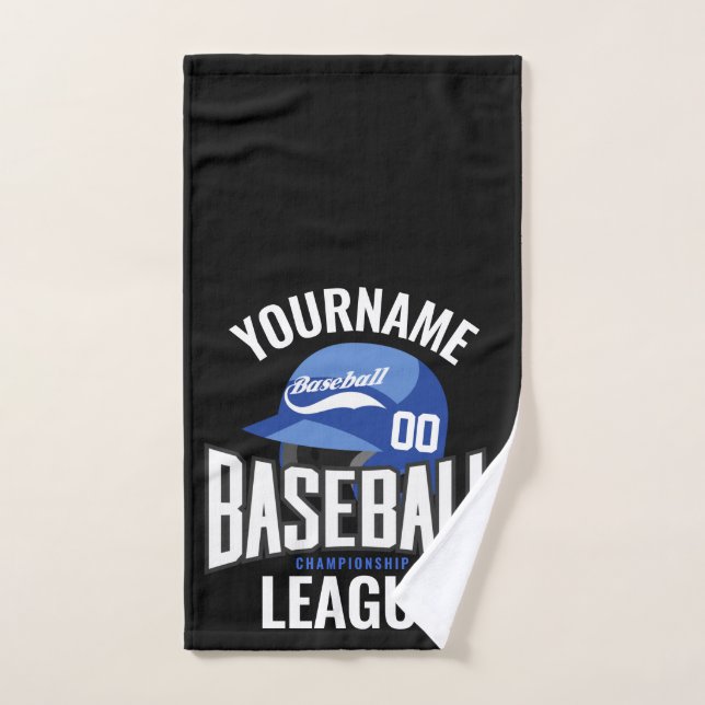 Personalized Baseball Player NAME Team Champ Club  Bath Towel Set (Hand Towel)