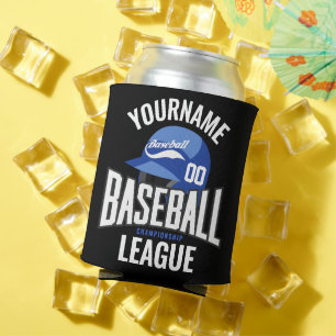 Personalized Baseball Player NAME Team Champ Club  Can Cooler