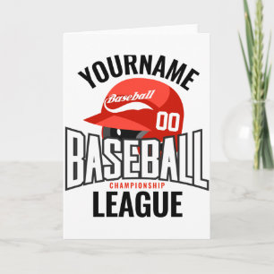 Personalized Baseball Player Name Team Champ Club  Card