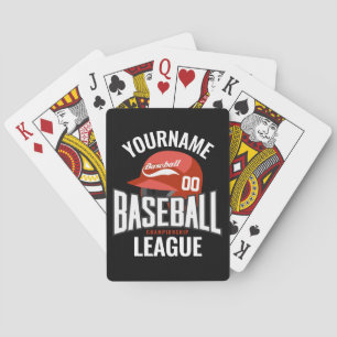 Personalized Baseball Player NAME Team Champ Club Playing Cards