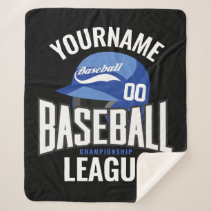 Personalized Baseball Player NAME Team Champ Club  Sherpa Blanket