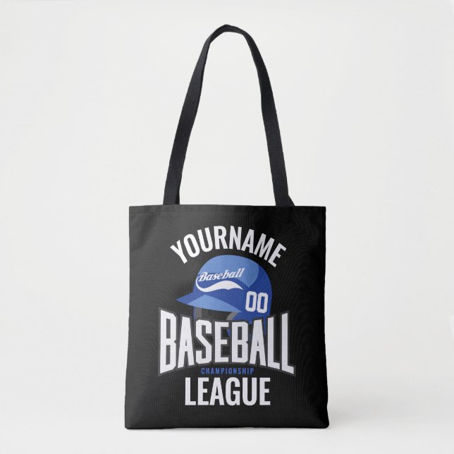 Personalized Baseball Player NAME Team Champ Club  Tote Bag (Front)