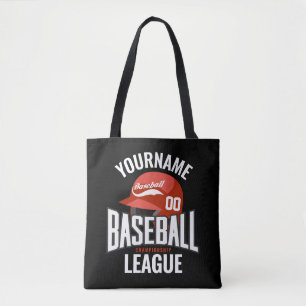 Personalized Baseball Player NAME Team Champ Club Tote Bag