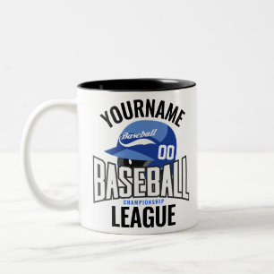Personalized Baseball Player NAME Team Champ Club Two-Tone Coffee Mug