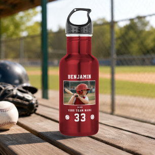 Personalized Baseball Player Photo Sports 532 Ml Water Bottle