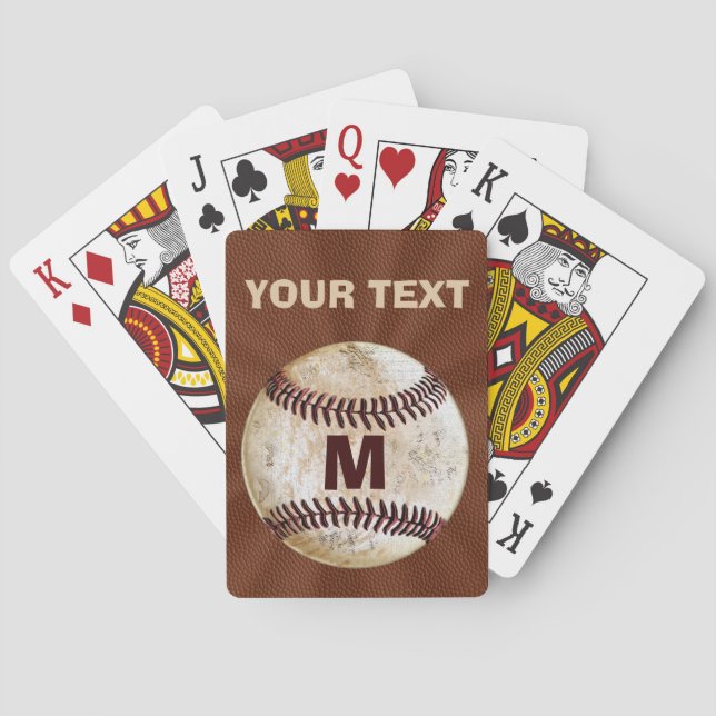 Personalized Baseball Playing Cards for Him (Back)
