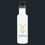 personalized baseball red white blue 710 ml water bottle<br><div class="desc">This personalized baseball theme stainless steel water bottle will make the perfect gift for any baseball loving boy.</div>