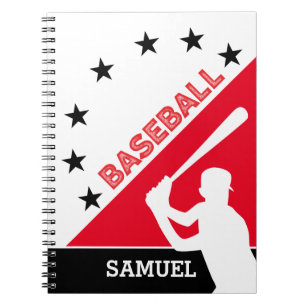 Personalized Baseball School Notebook