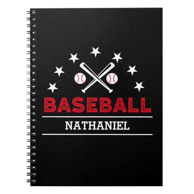 Personalized Baseball School Notebook (Front)