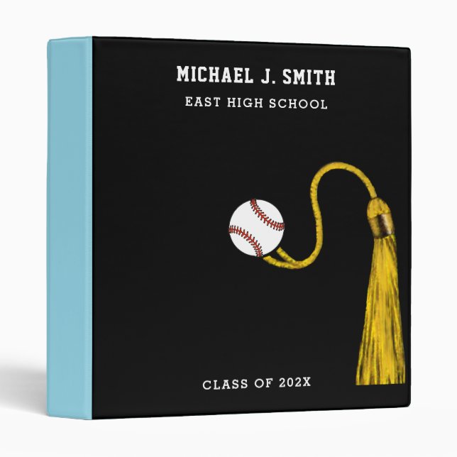 Personalized Baseball Senior Scrapbook Binder (Front/Spine)