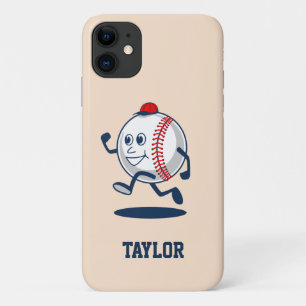 Personalized Baseball Softball Cute Cartoon Name iPhone 11 Case