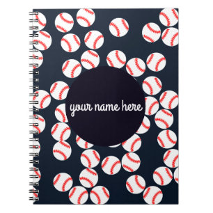 Personalized Baseball Spiral Notebook