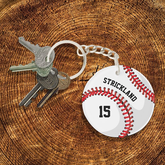 Personalized Baseball Sports Fan Keychain (Creator Uploaded)