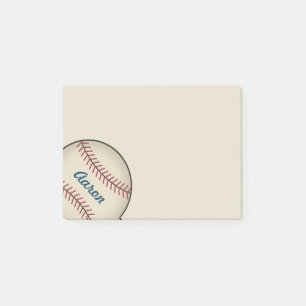 Personalized Baseball Sports Post It Notes Gift