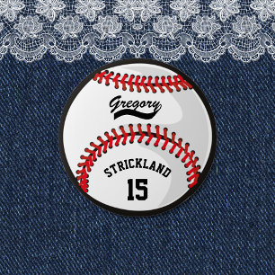 Personalized Baseball Sports Tribute Button