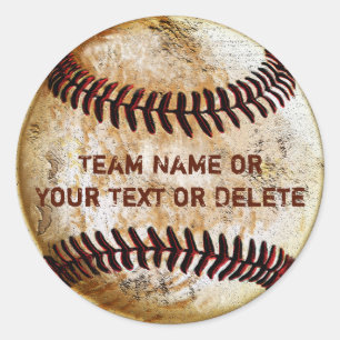 Personalized Baseball Stickers with YOUR TEXT