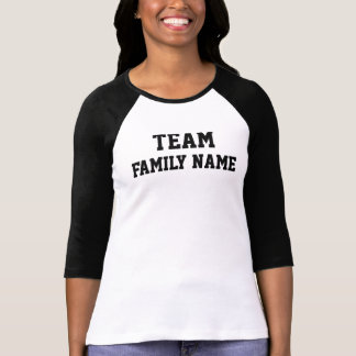 Personalized Baseball-style Family Team, women's T-Shirt
