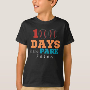 Personalized baseball team 100 days of school  T-Shirt