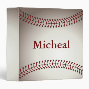 Personalized Baseball Texture 3 Ring Binder
