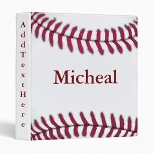 Personalized Baseball Texture Binder