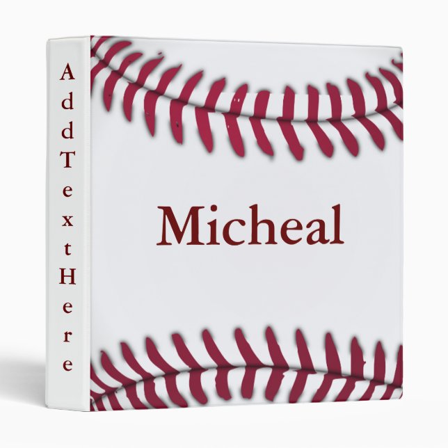 Personalized Baseball Texture Binder (Front/Spine)